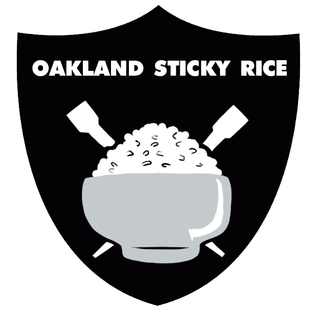 Oakland Raiders Sticky Rice Logo fabric transfer